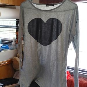 Women's XL Heart Long Sleeve